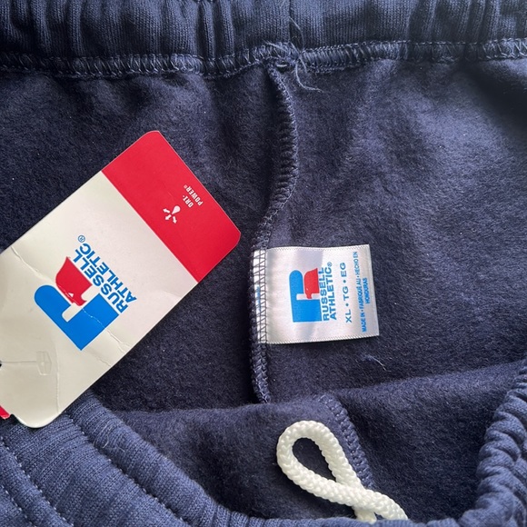 Russell Athletic Navy Blue Fleece Sweatpants, Size XL - Picture 4 of 5